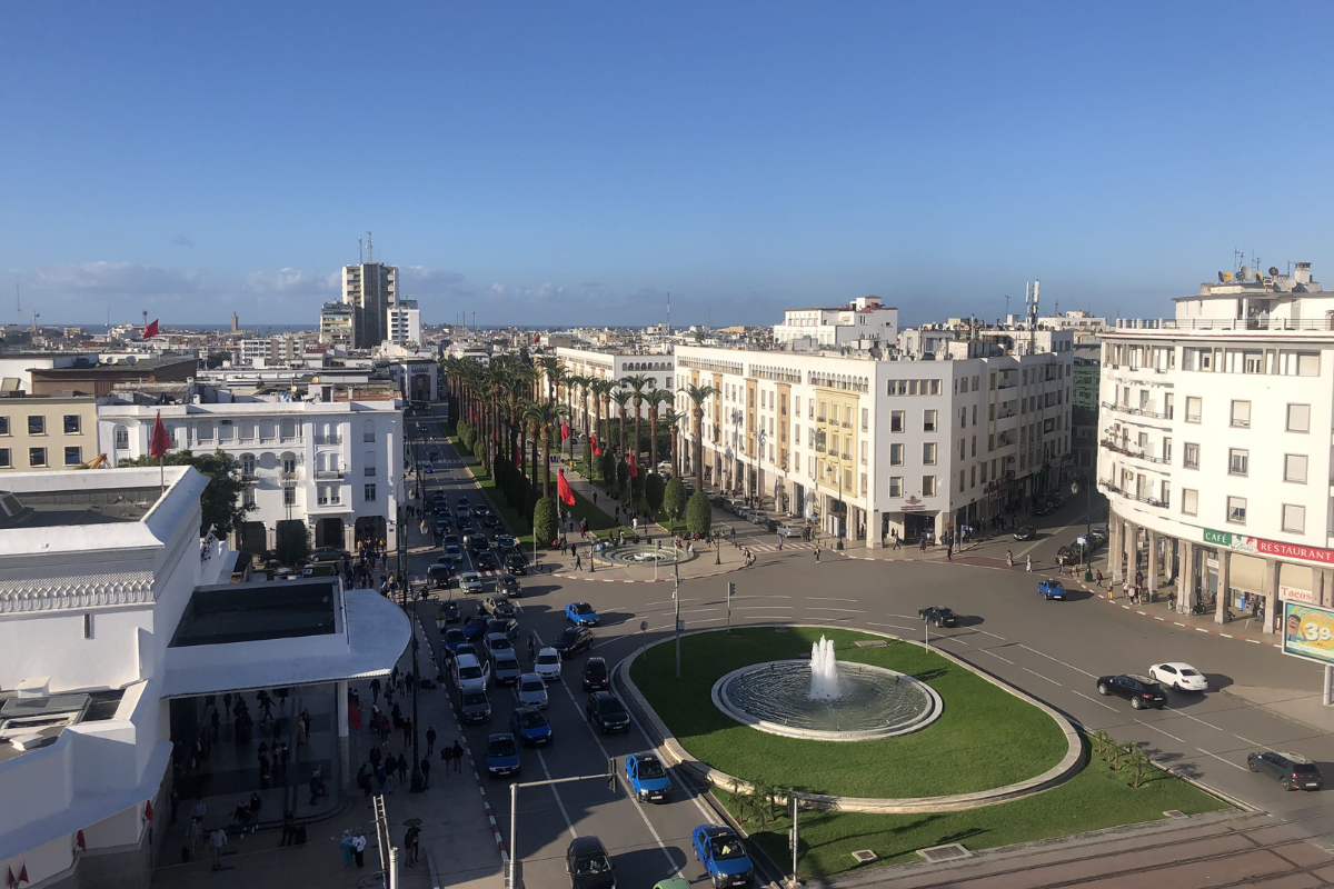 Contemporary urban city life in Morocco