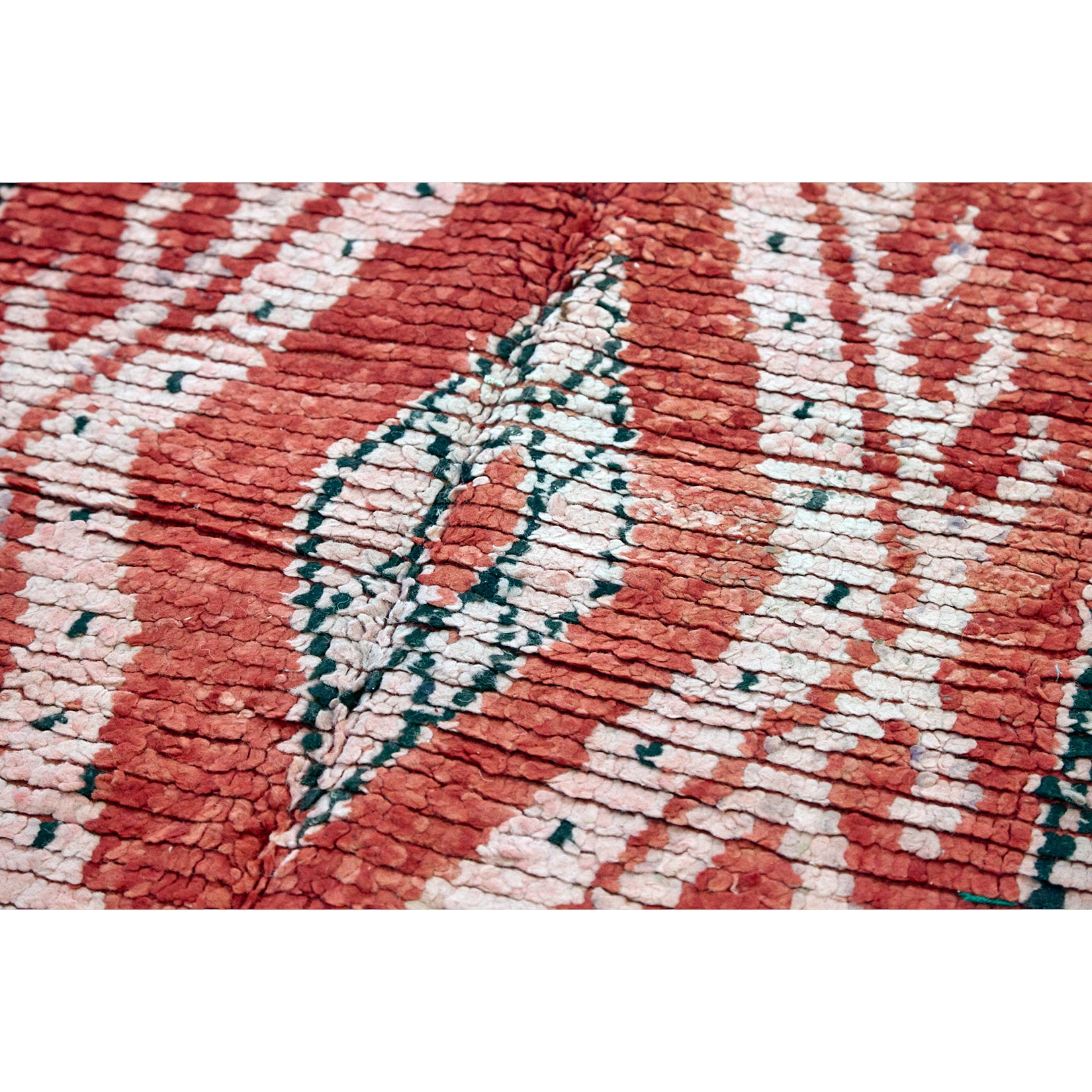 Vintage geometric pattern design wool berber carpet - Kantara | Moroccan Rugs