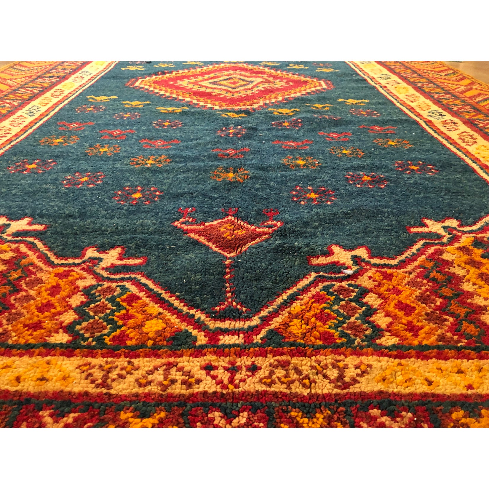 Wool berber vintage area rug - Kantara | Moroccan Rugs