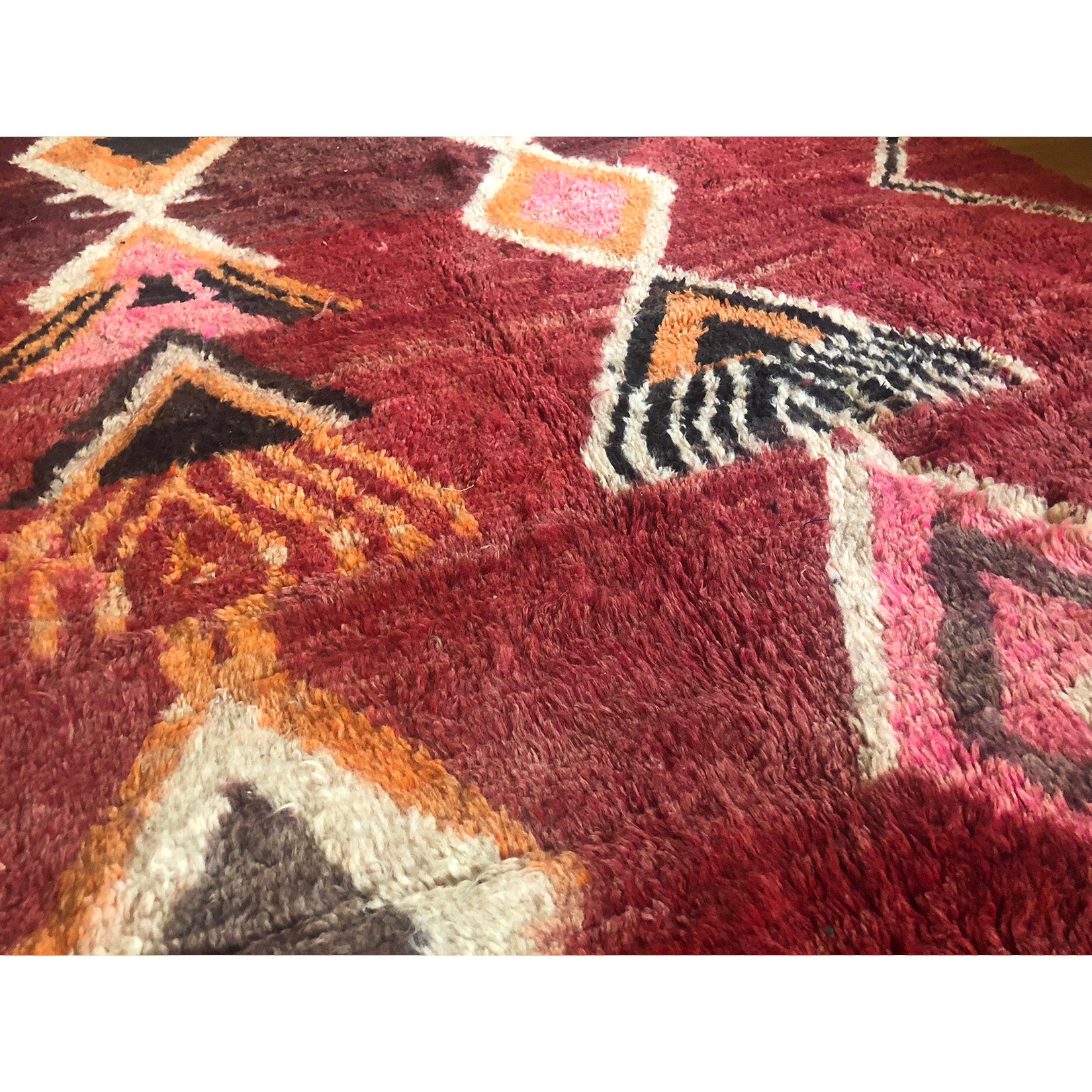 Authentic red vintage tribal berber carpet - Kantara | Moroccan Rugs