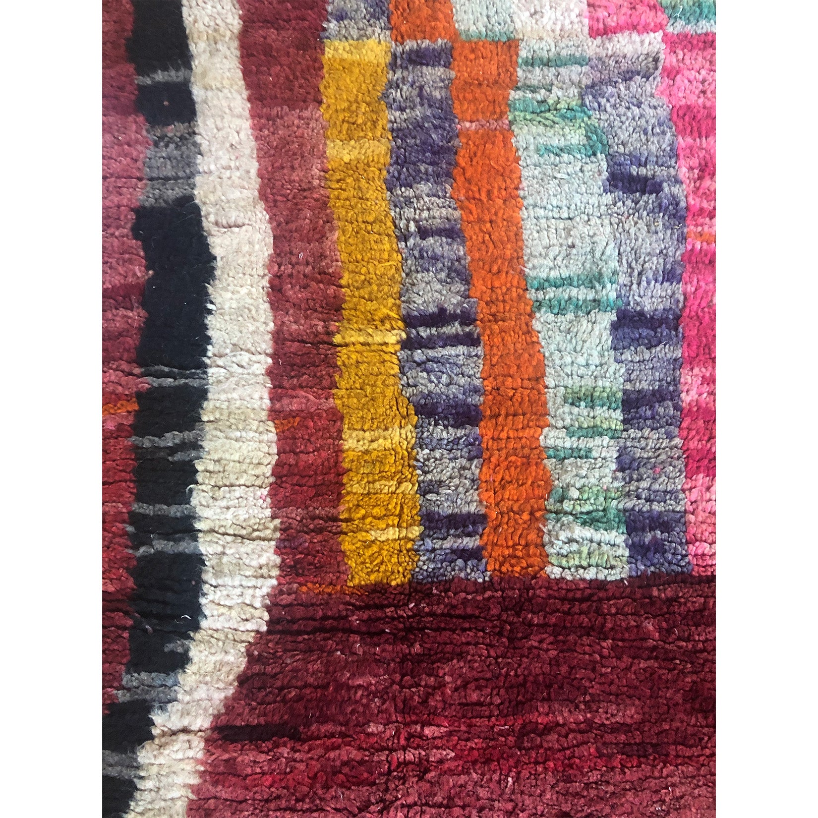 Geometric colorful red Moroccan rug - Kantara | Moroccan Rugs