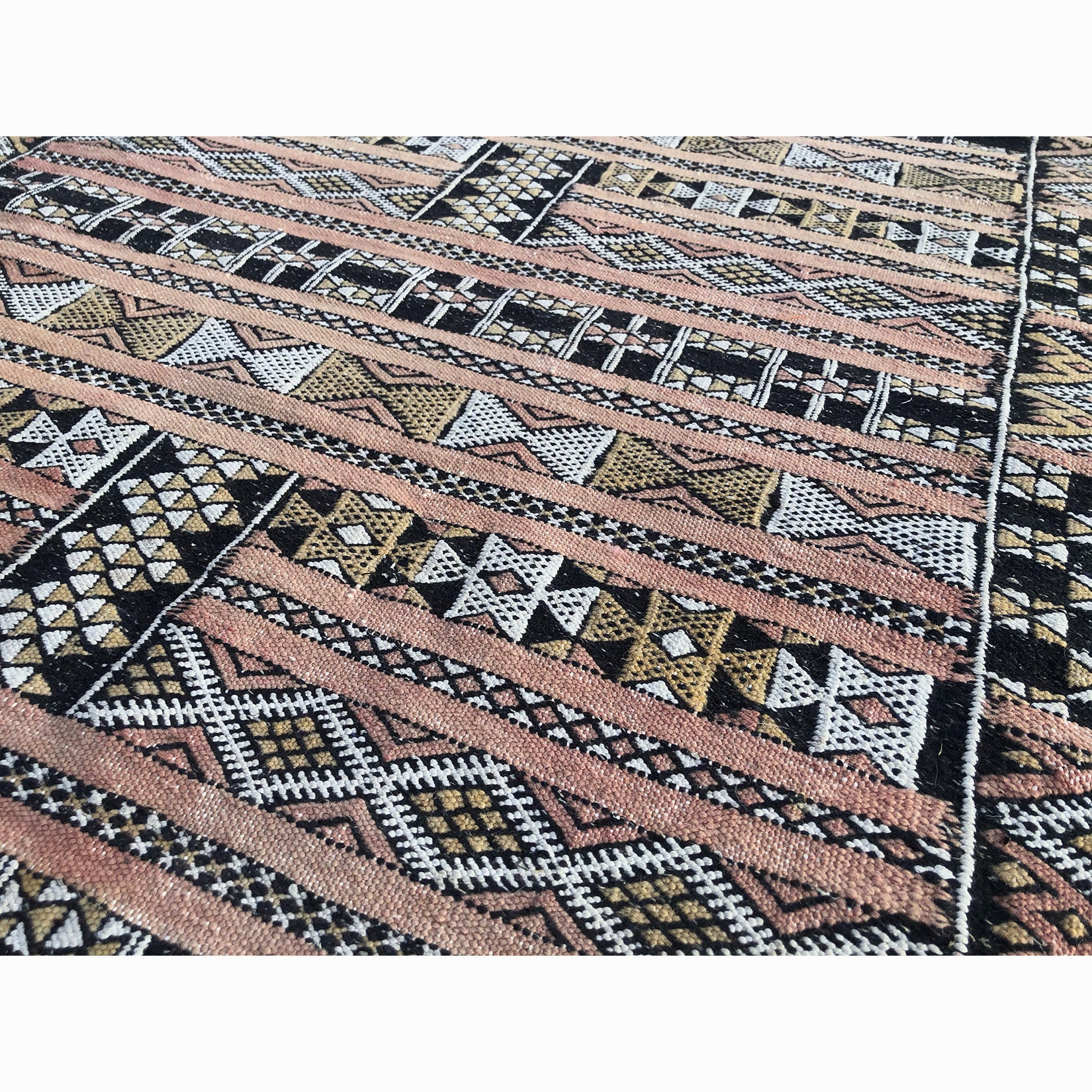 Geometric kilim Moroccan runner rug - Kantara | Moroccan Rugs