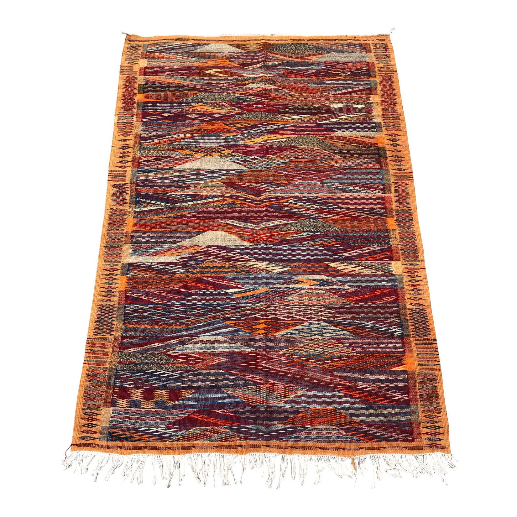 Colorful wool flatweave Moroccan rug - Kantara | Moroccan Rugs