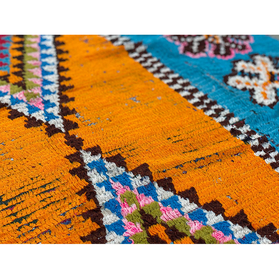 Colorful boucherouite rag rug - Kantara | Moroccan Rugs