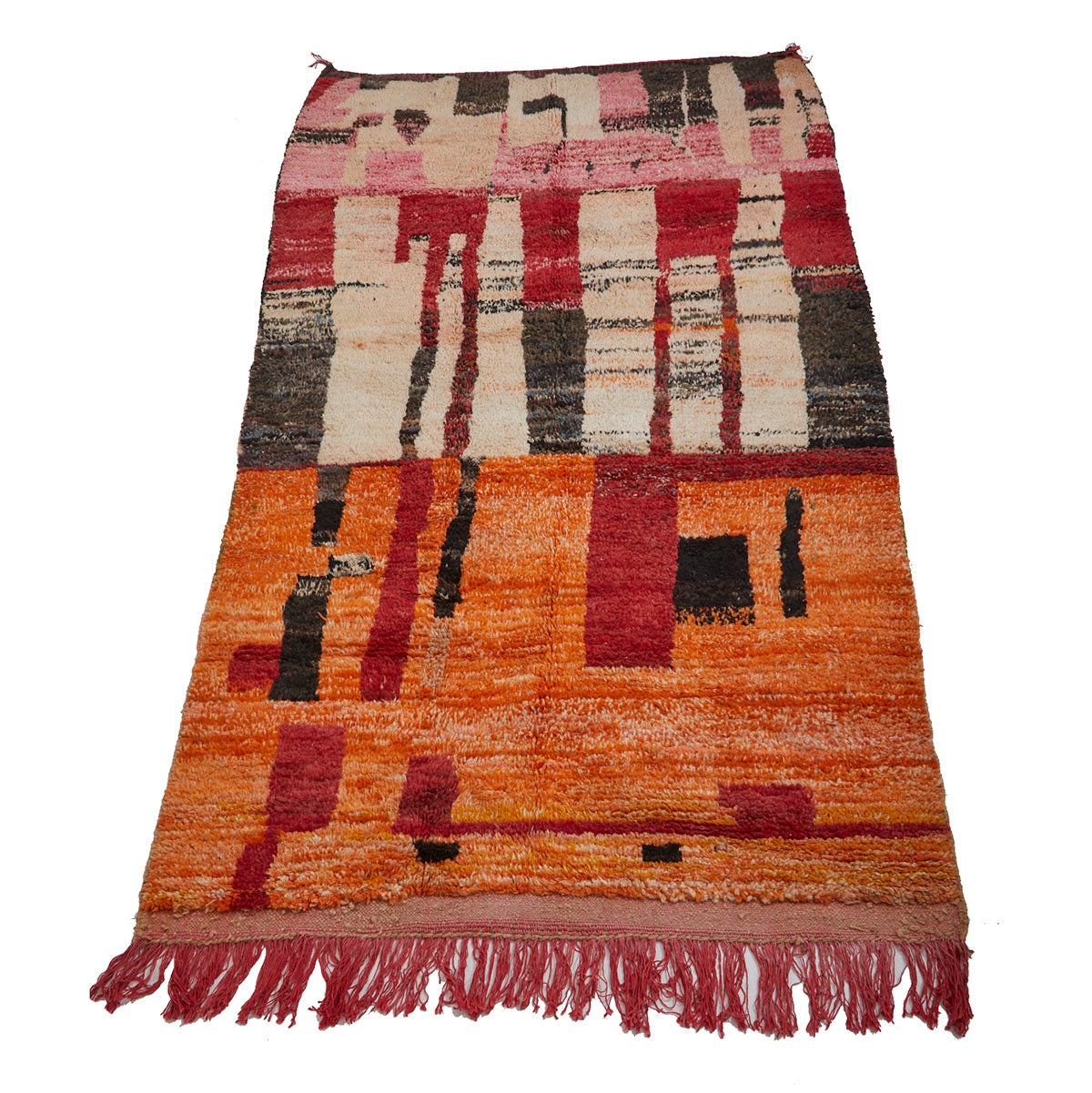 Contemporary pink and orange Moroccan rug - Kantara | Moroccan Rugs