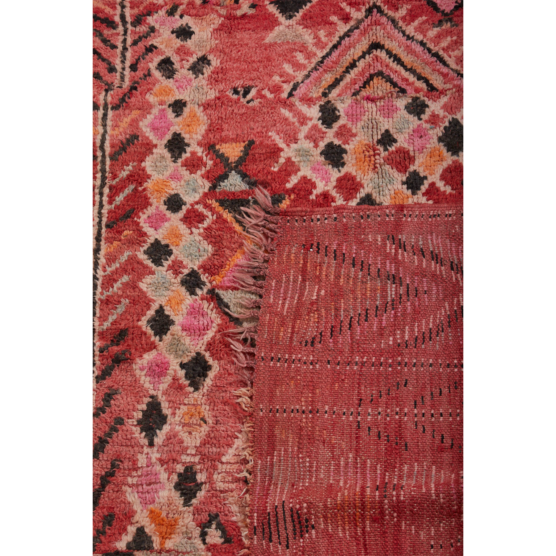 MERYEM - Tribal Moroccan rug with chevron border