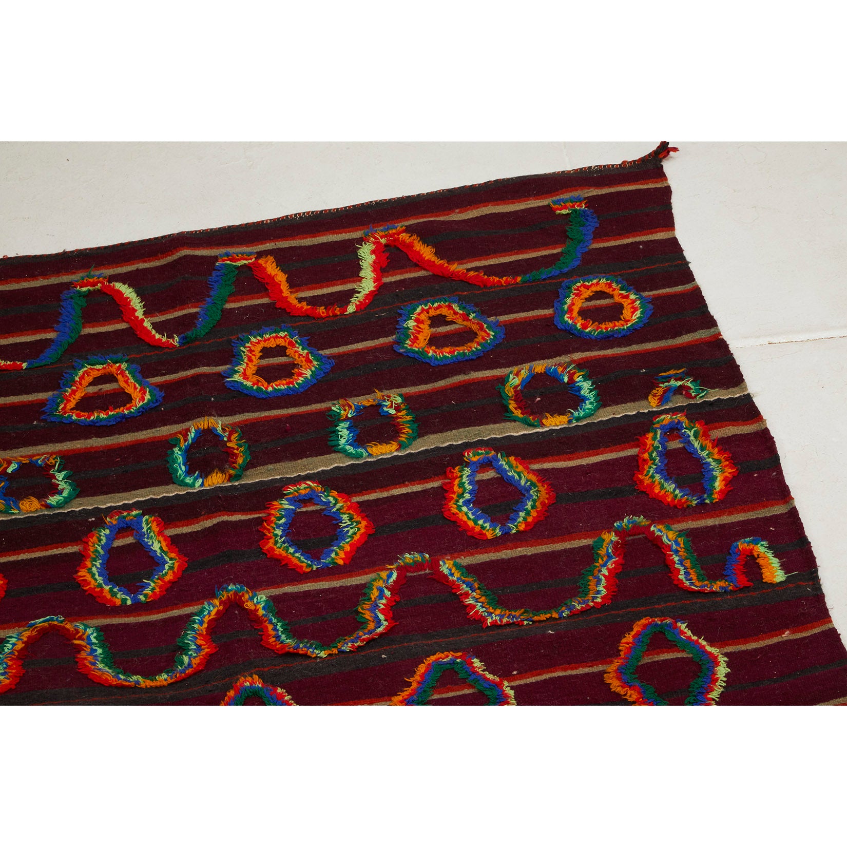 Colorful boho chic Moroccan flatweave entryway rug - Kantara | Moroccan Rug