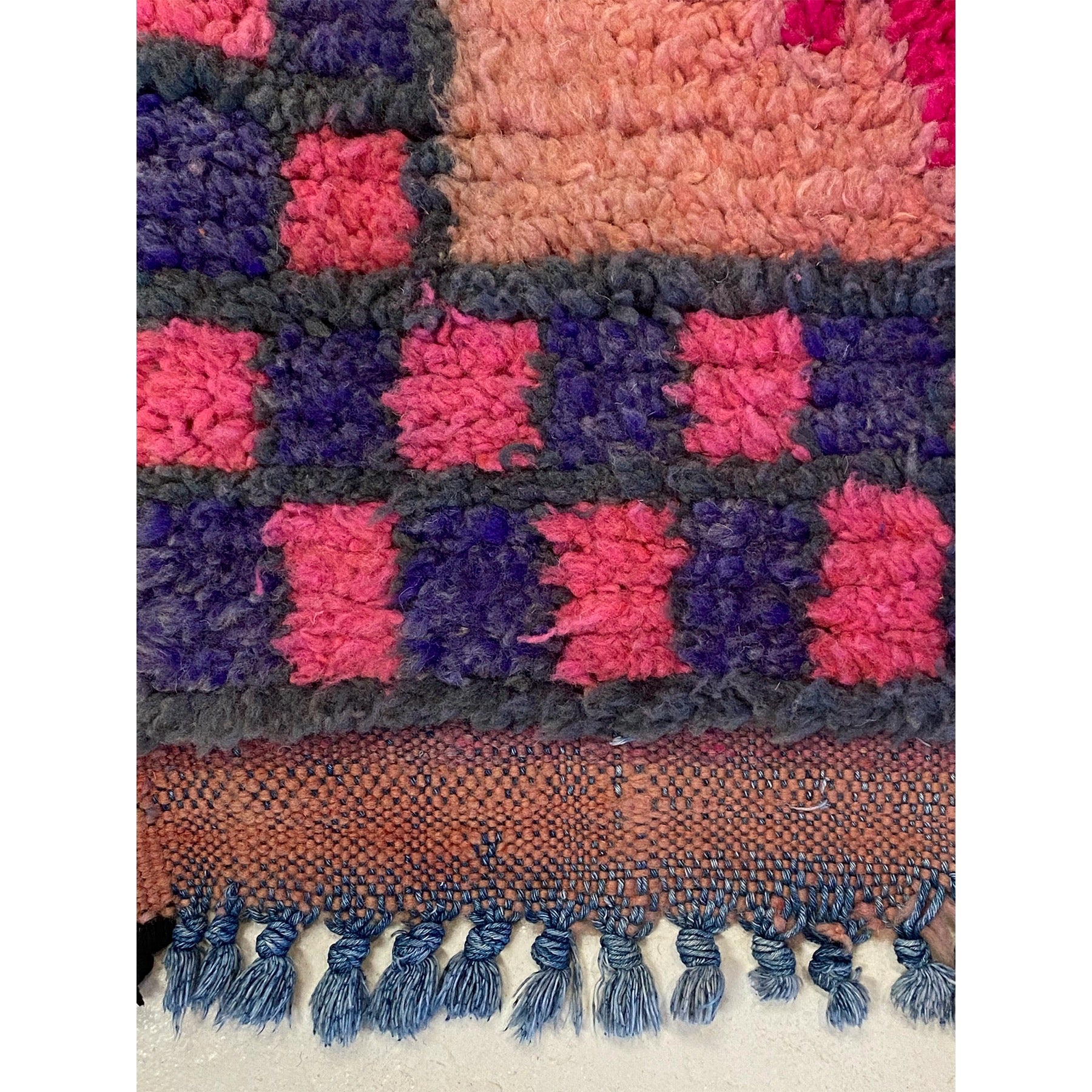 Purple and pink tribal Moroccan berber carpet - Kantara | Moroccan Rugs