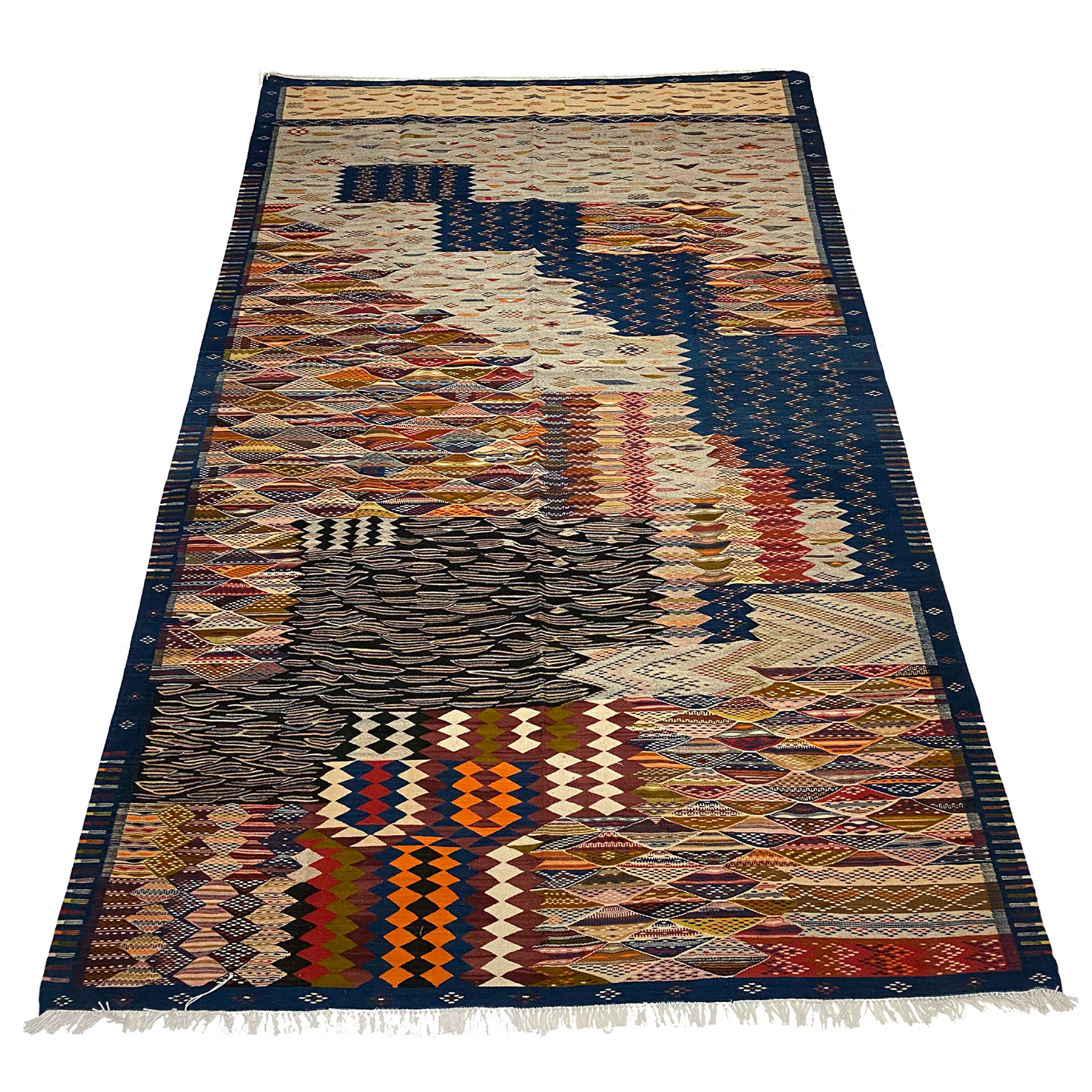 One of a kind blue Moroccan area rug - Kantara | Moroccan Rugs