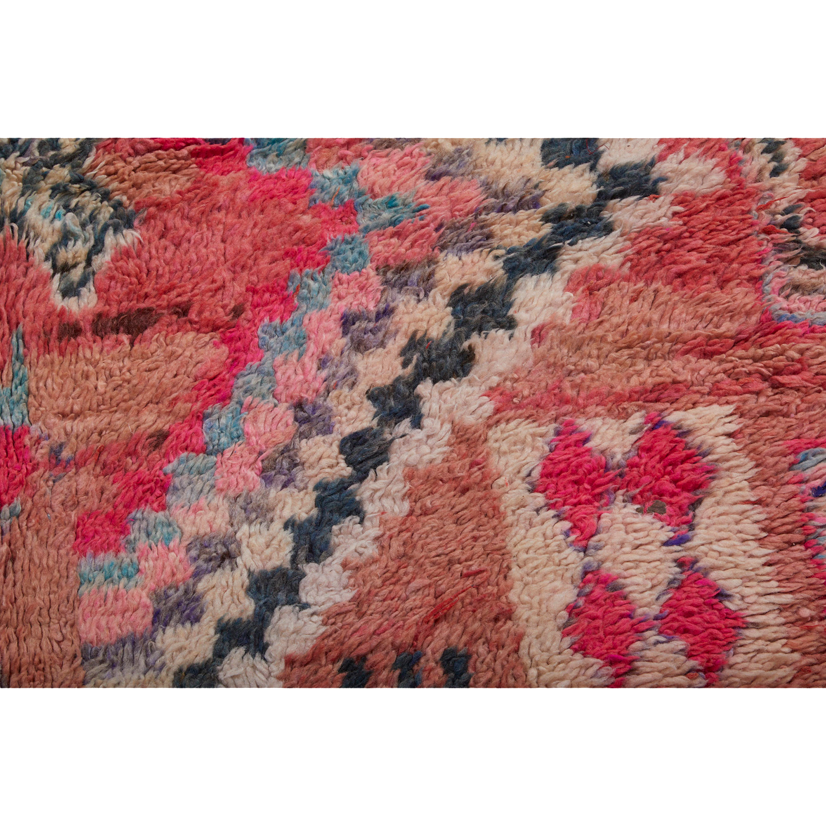 Geometric pink berber carpet with diamond motif - Kantara | Moroccan Rugs