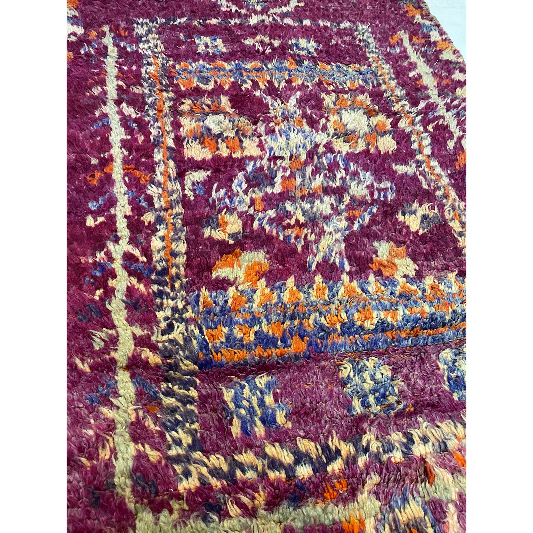 Purple tribal handknotted wool berber carpet - Kantara | Moroccan Rugs