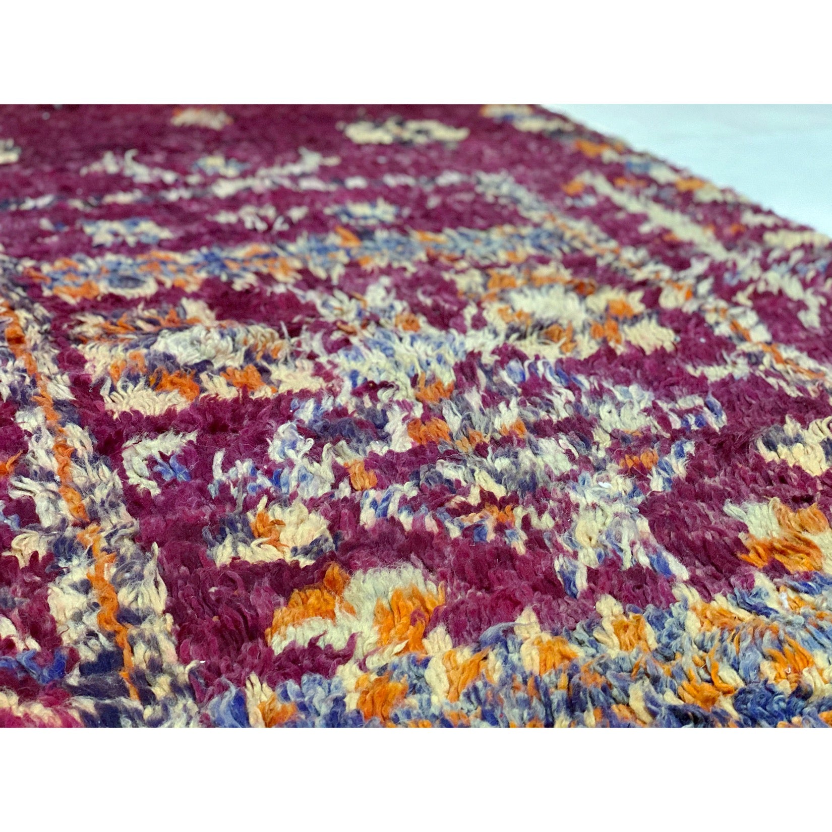 Colorful bohemian purple Moroccan berber rug - Kantara | Moroccan Rugs