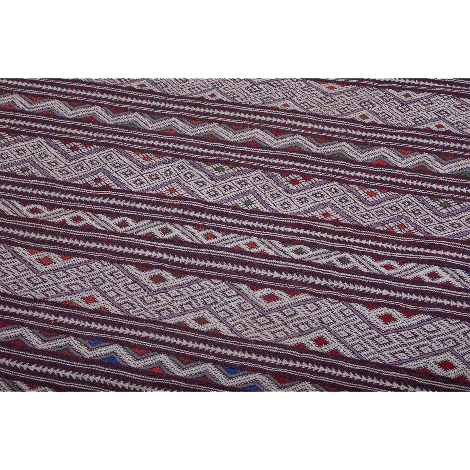 Purple bohemian Moroccan berber flatweave area rug - Kantara | Moroccan Rugs