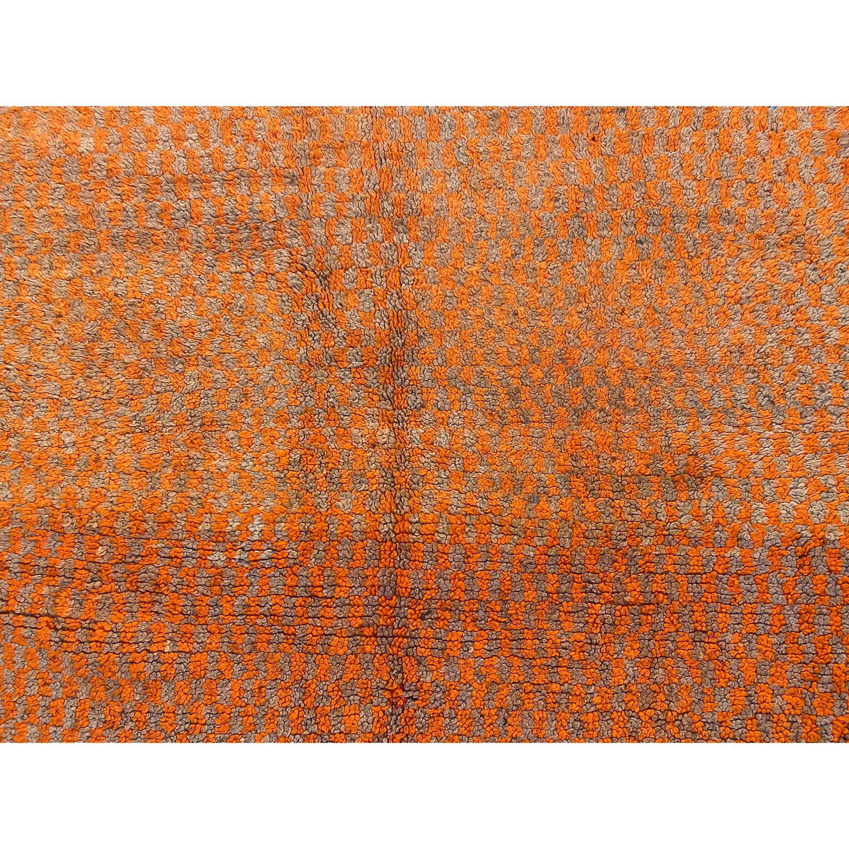 Hand knotted artisan made orange Moroccan berber carpet - Kantara | Moroccan Rugs