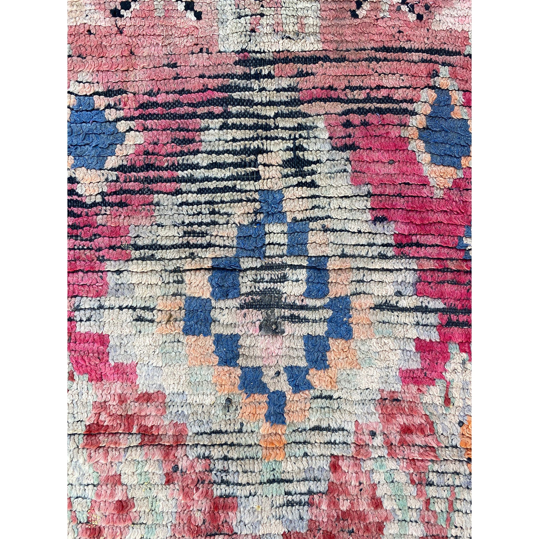 Vintage boho chic Moroccan runner in faded red - Kantara | Moroccan Rugs