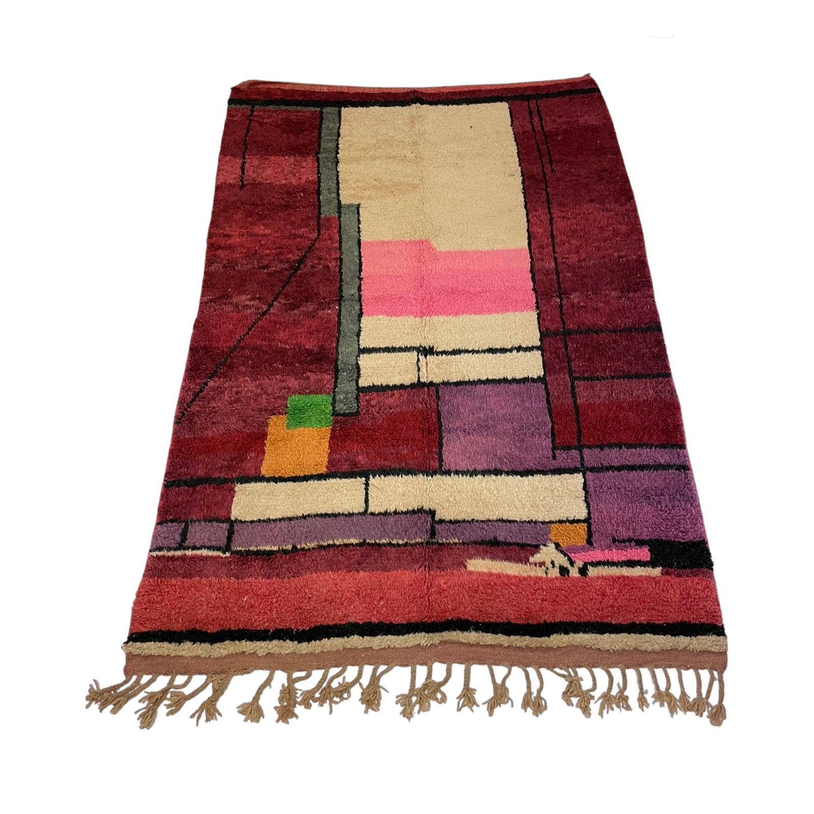 Purple and pink abstract Moroccan living room rug - Kantara | Moroccan Rugs