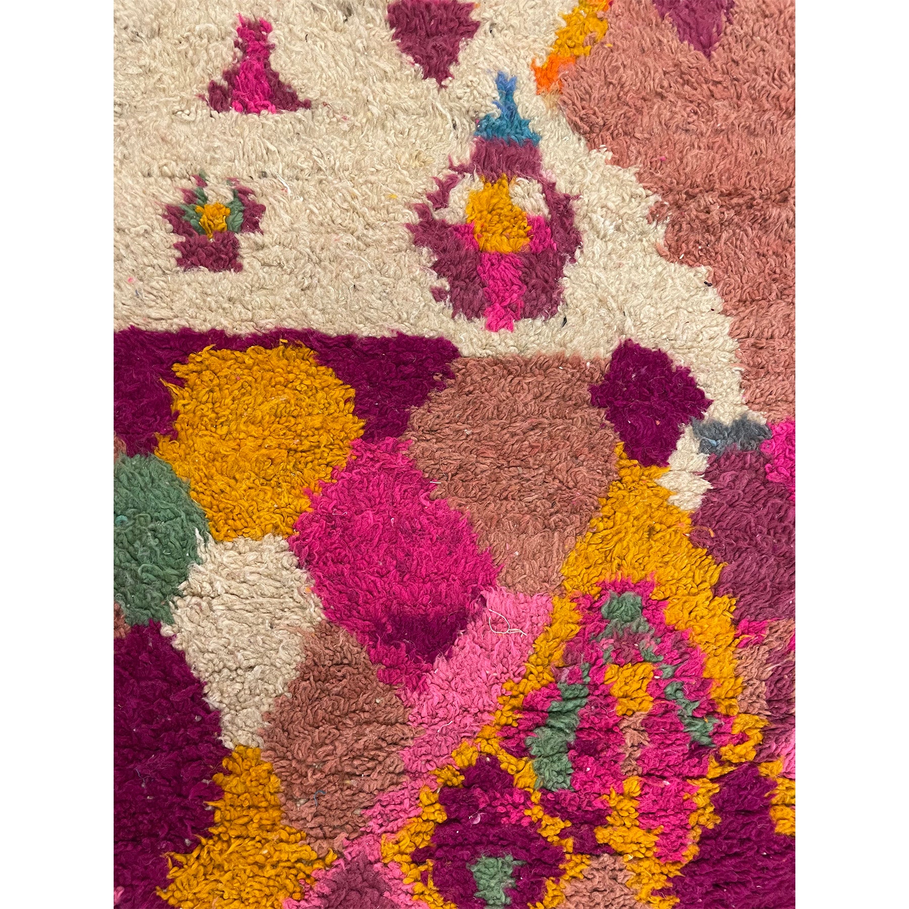 Handwoven wool Moroccan runner with colorful details - Kantara | Moroccan Rugs