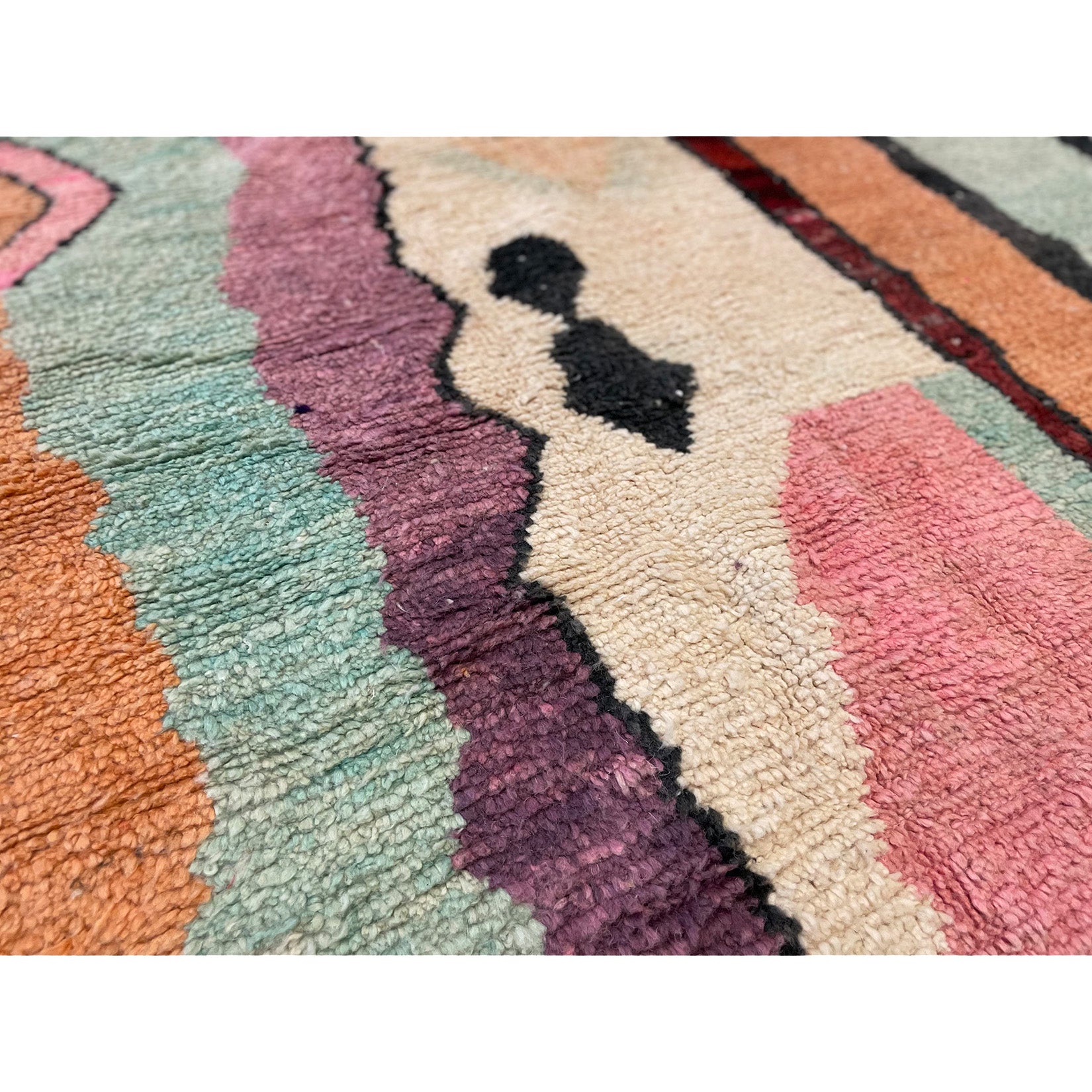 Abstract colorful Moroccan bedroom rug - Kantara | Moroccan Rugs