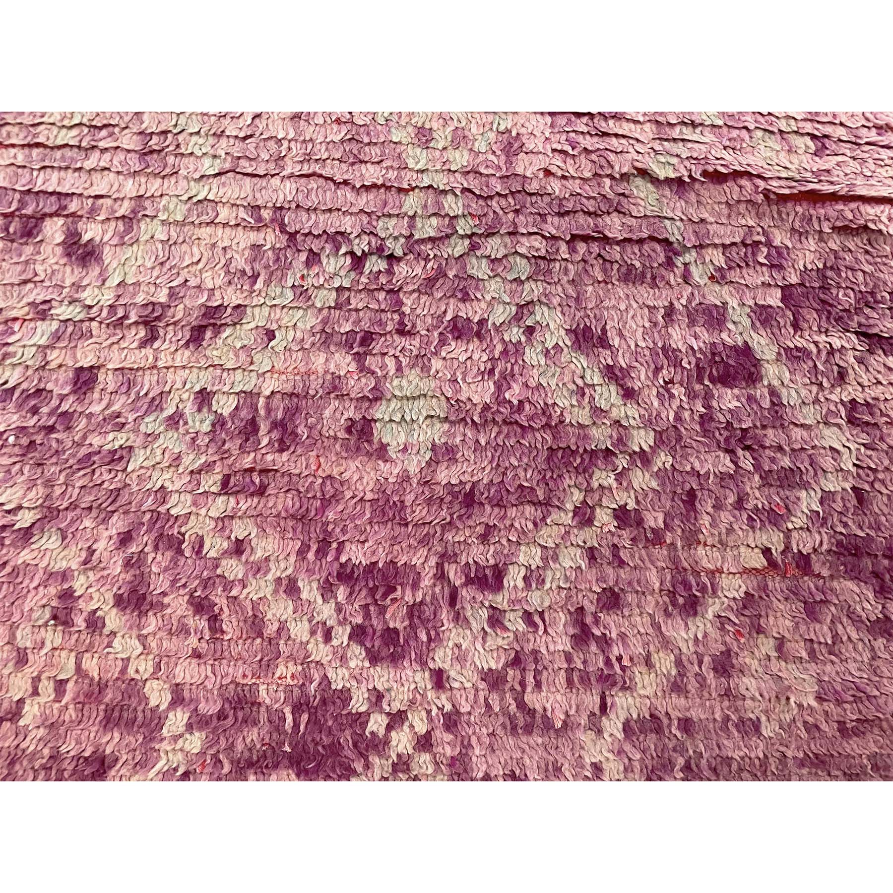 Faded purple Moroccan runner rug with diamond motifs - Kantara | Moroccan Rugs