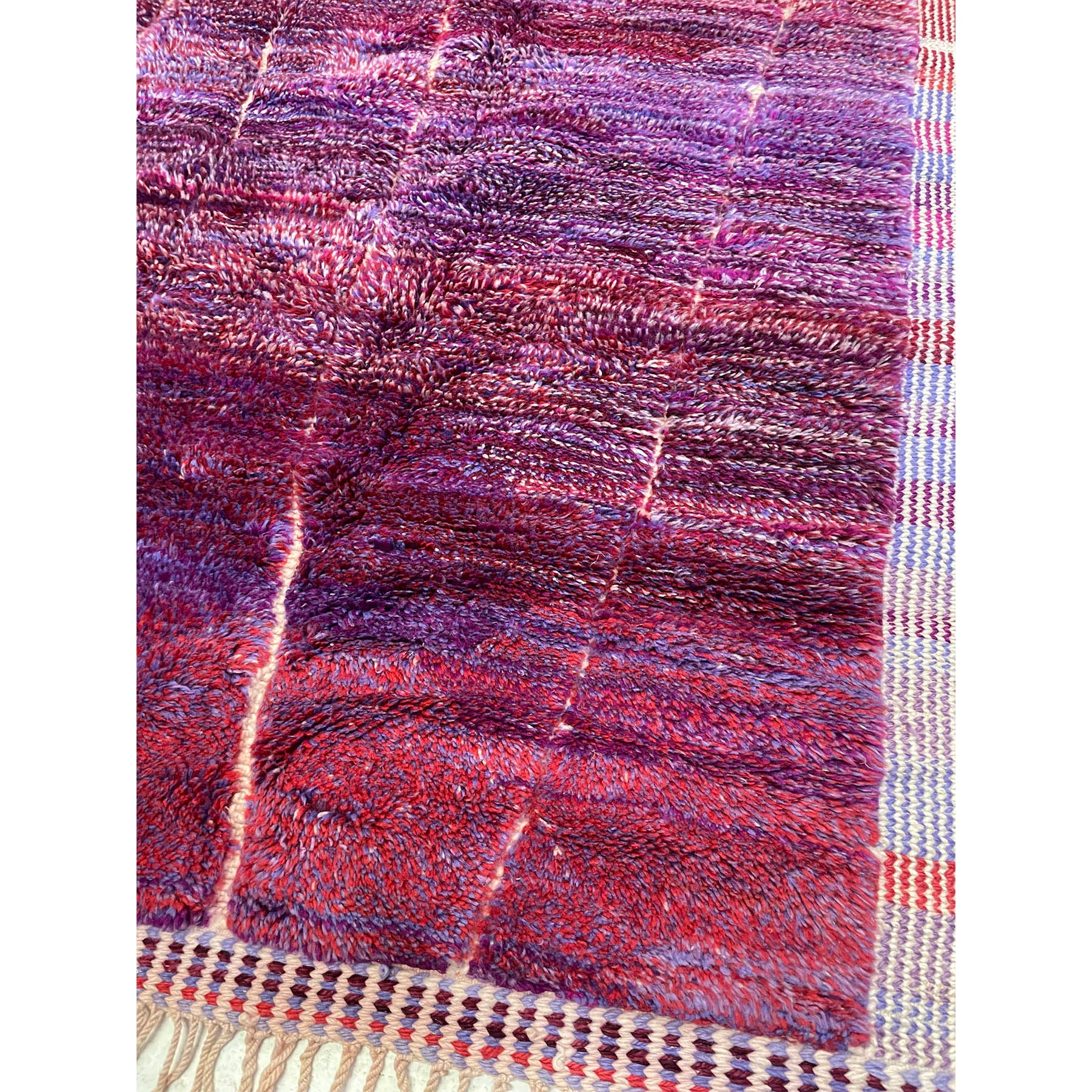 Boho chic pink and purple Moroccan area rug - Kantara | Moroccan Rugs