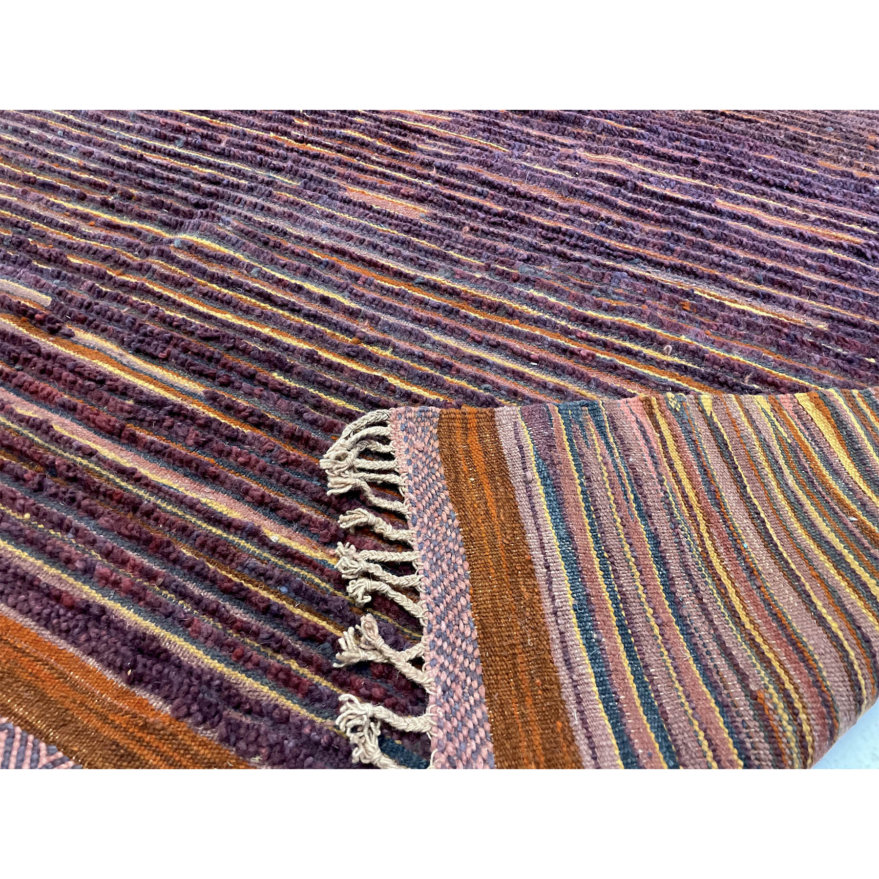 Purple and yellow bohemian Moroccan berber carpet - Kantara | Moroccan Rugs