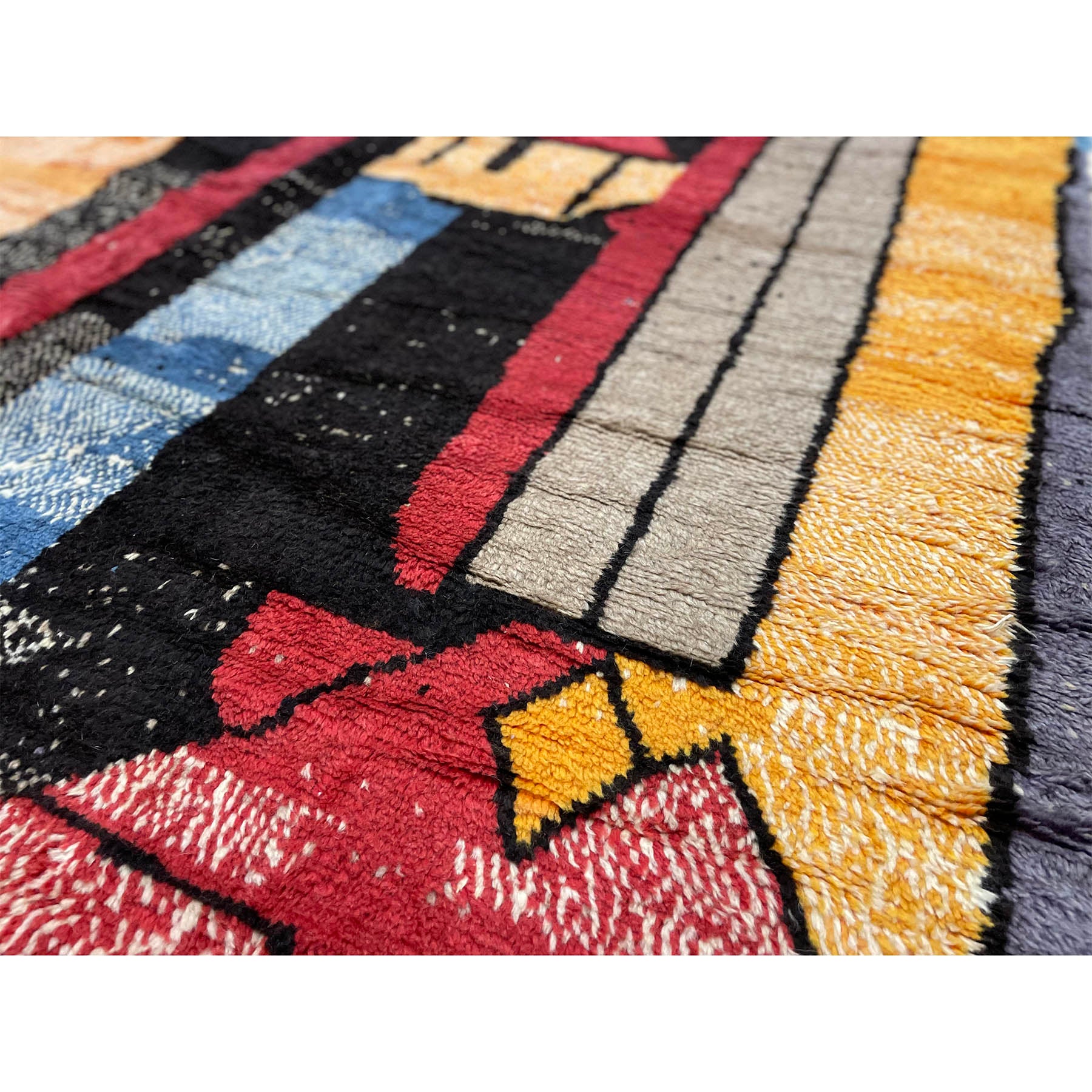 One-of-a-kind colorful art deco Moroccan berber rug - Kantara | Moroccan Rugs