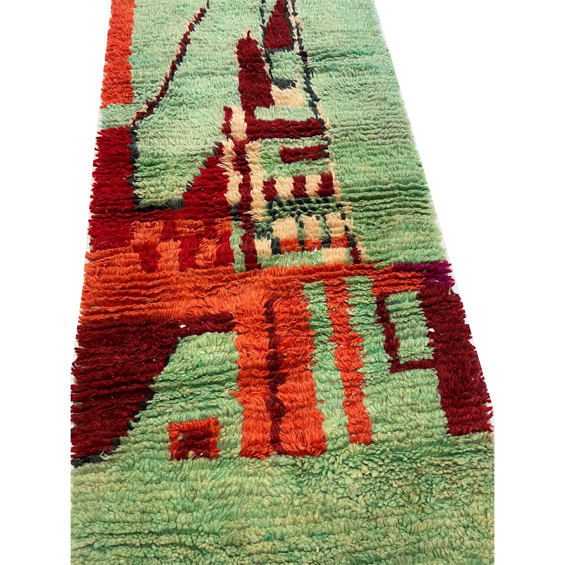 Mint green handwoven Moroccan runner rug - Kantara | Moroccan Rugs