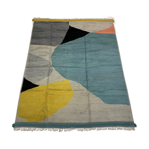 Custom designed handwoven Moroccan area rug 
