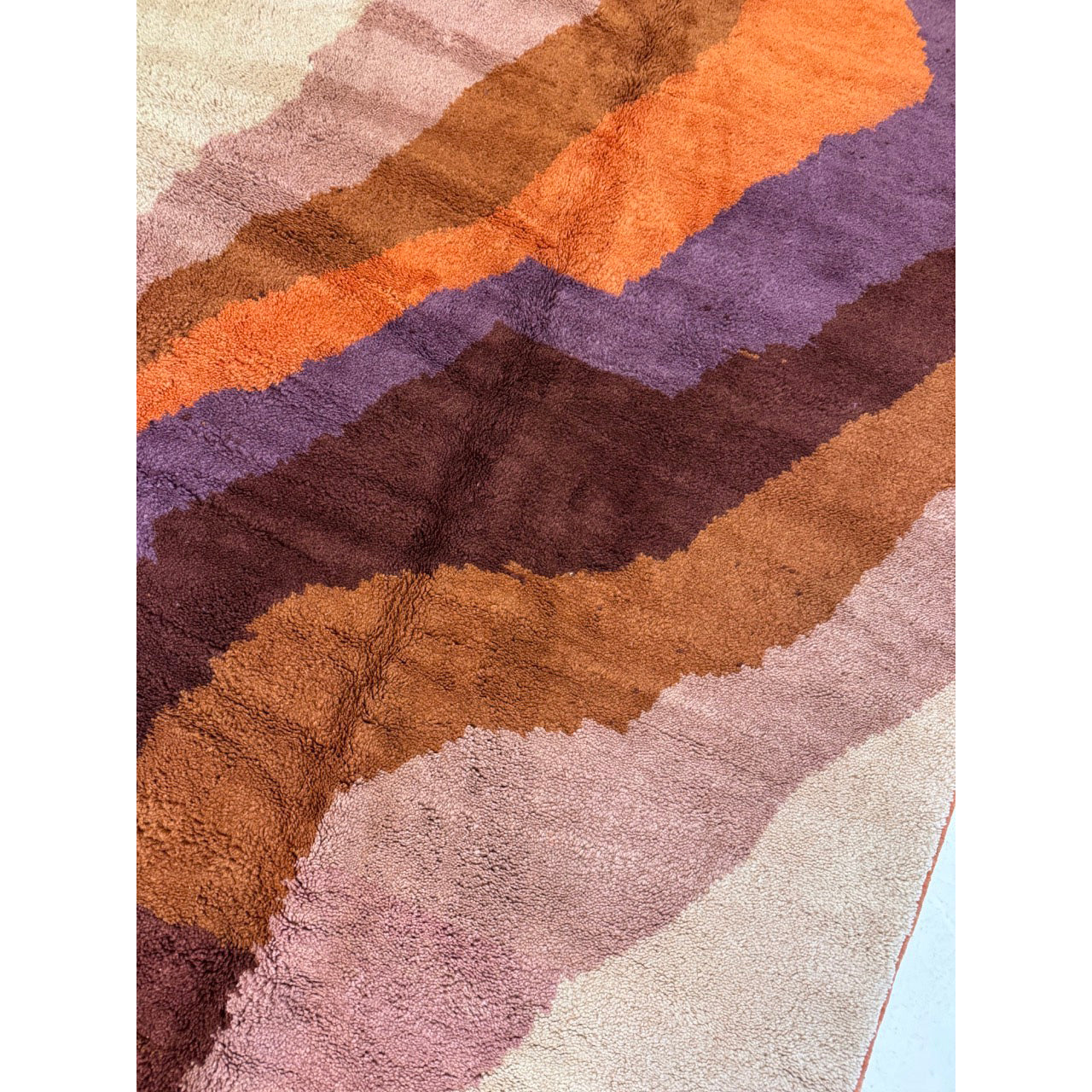 Purple Low Pile Moroccan Rug