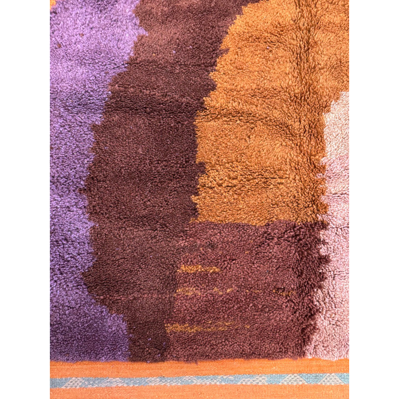 Purple Low Pile Moroccan Rug