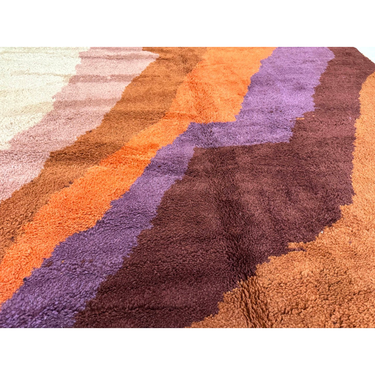 Purple Low Pile Moroccan Rug