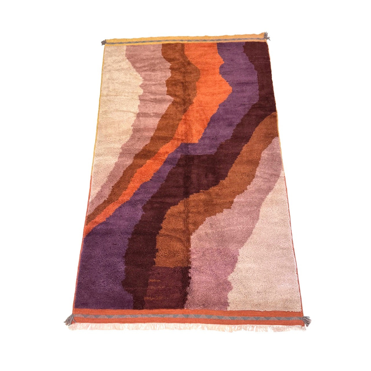 Purple Low Pile Moroccan Rug