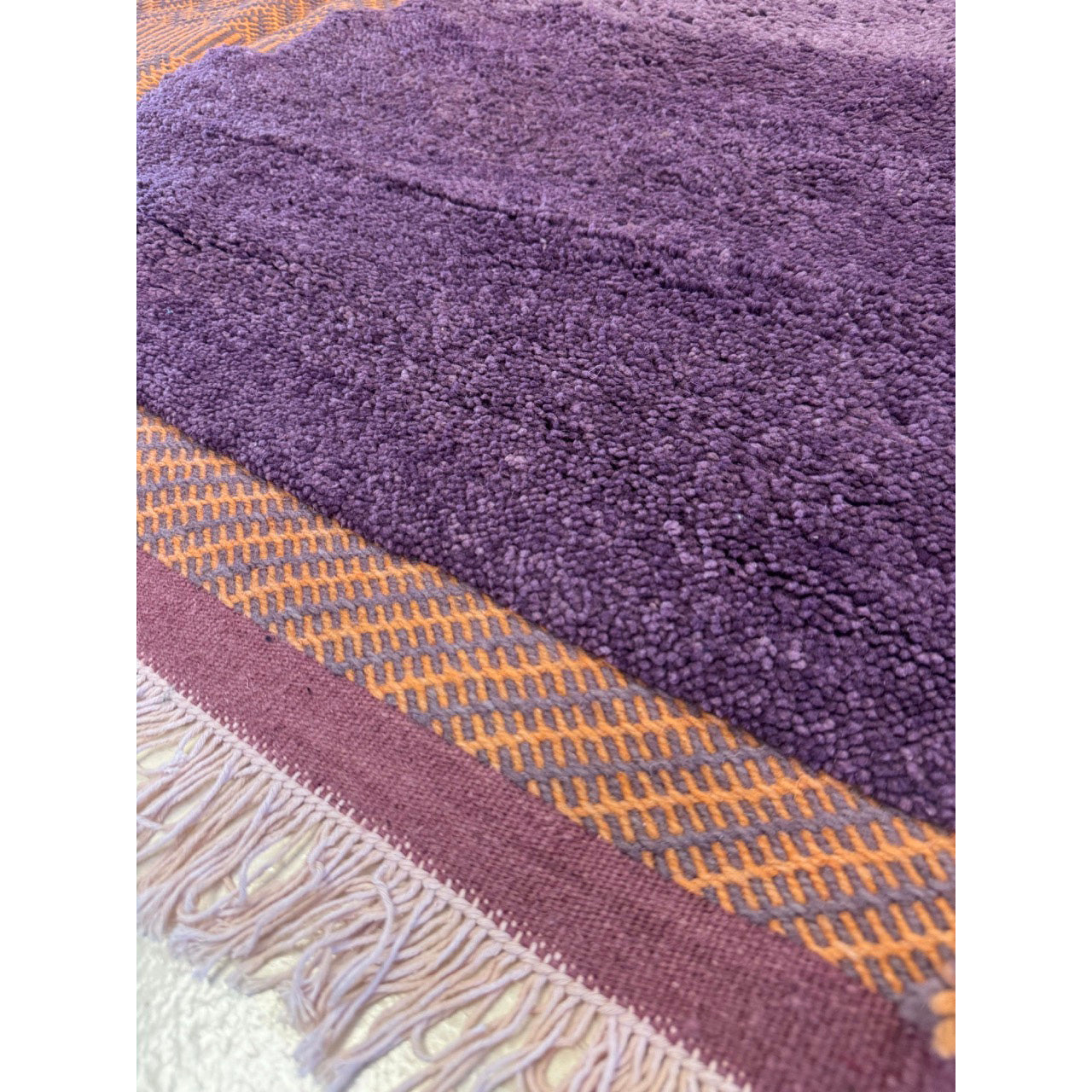Modern Textured Moroccan Rug