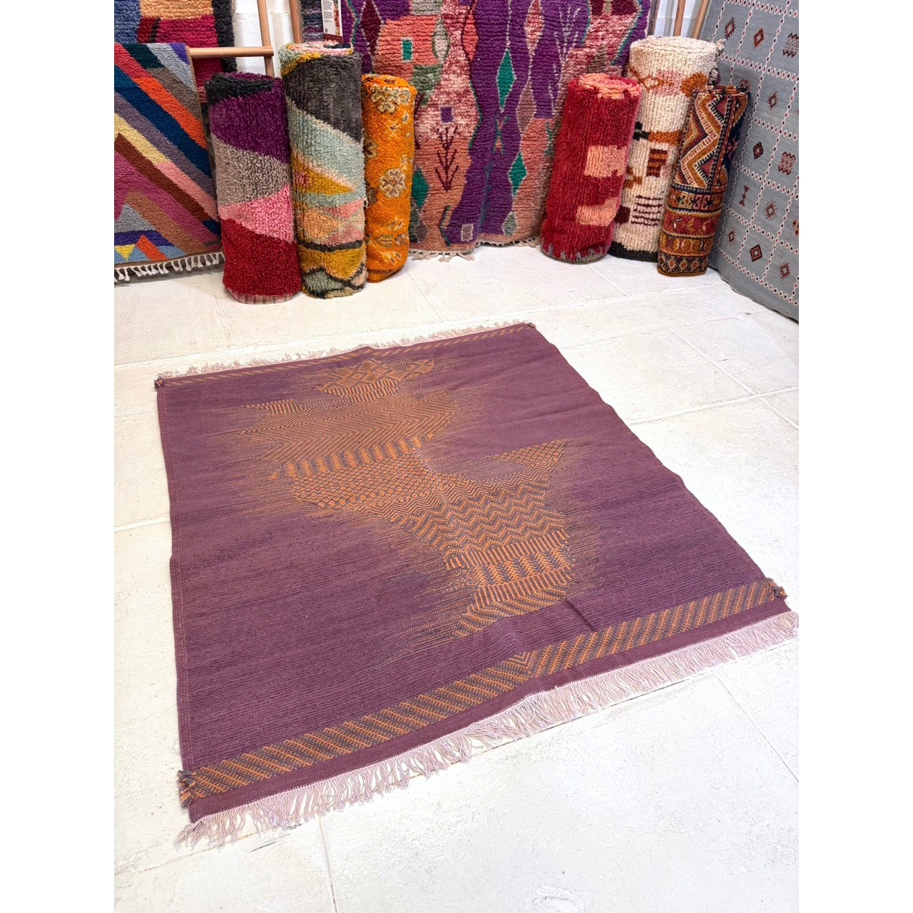 Modern Textured Moroccan Rug