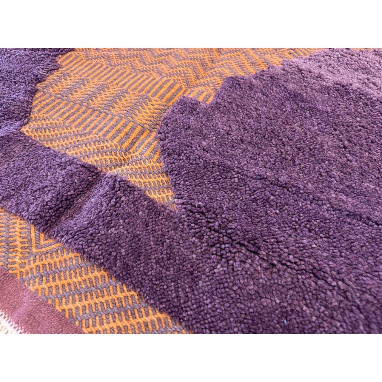 Modern Textured Moroccan Rug