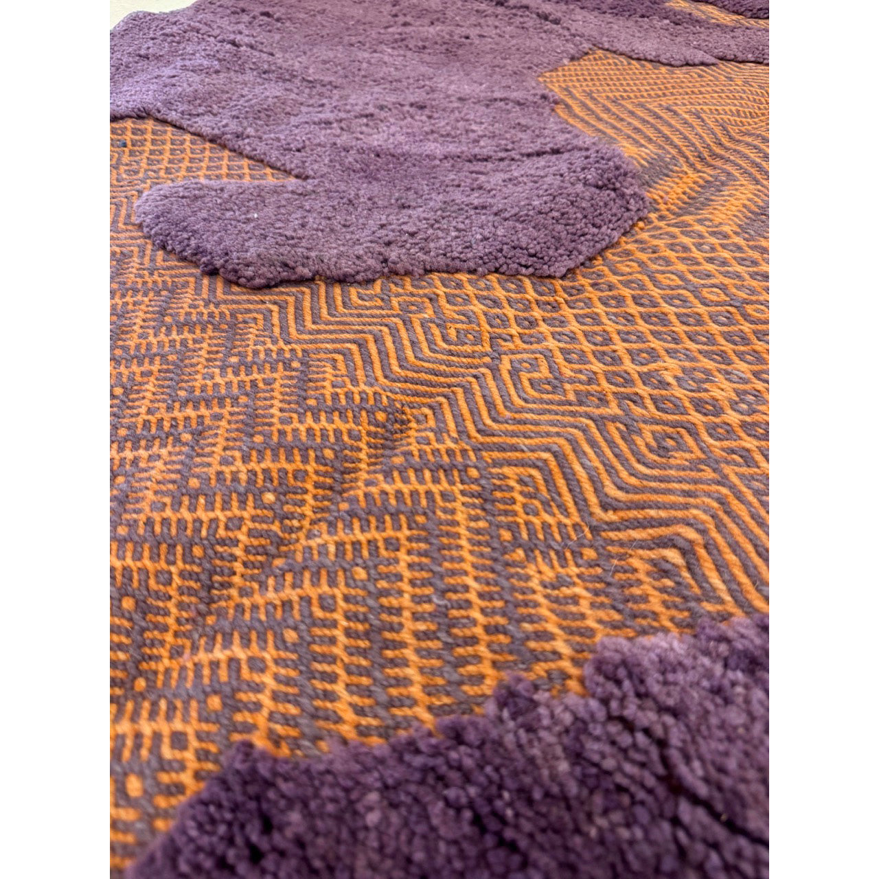 Modern Textured Moroccan Rug