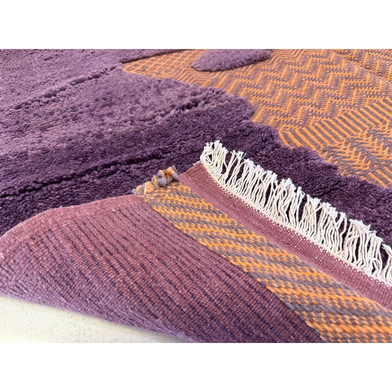 Modern Textured Moroccan Rug