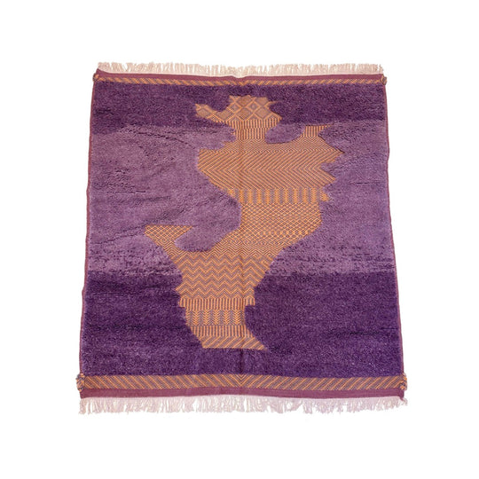 Modern Textured Moroccan Rug