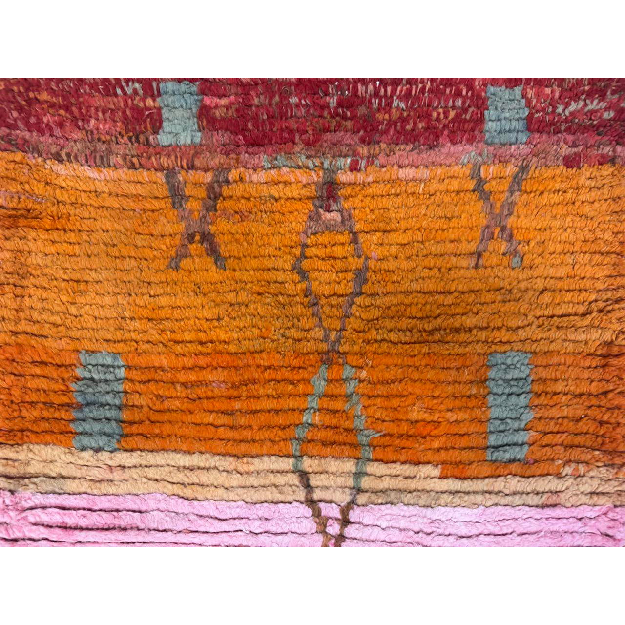 Red and Orange Moroccan Runner Rug