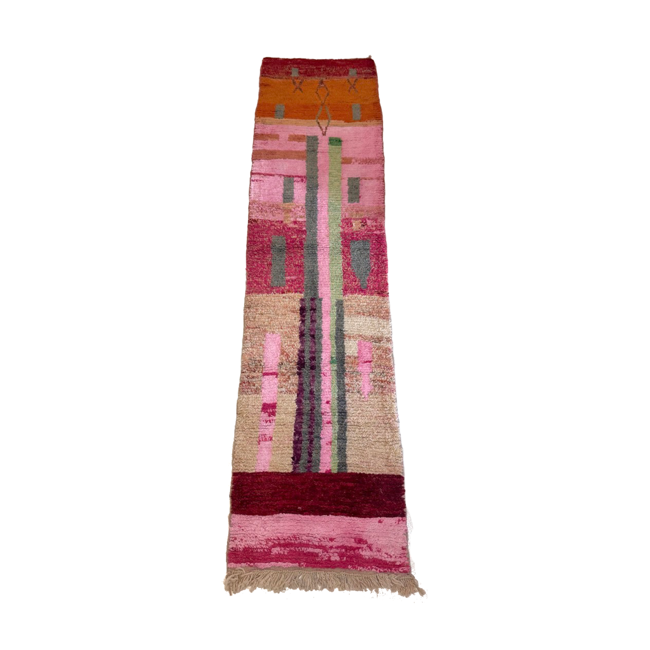 Red and Orange Moroccan Runner Rug
