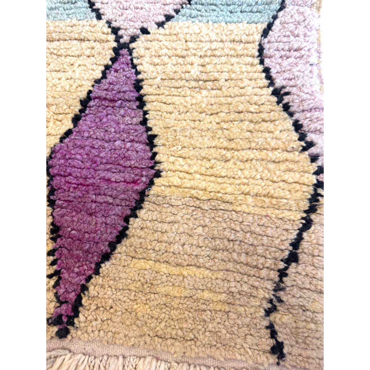 Short Pastel Moroccan Runner Rug