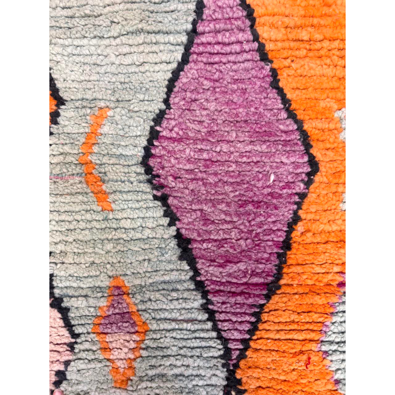 Short Pastel Moroccan Runner Rug