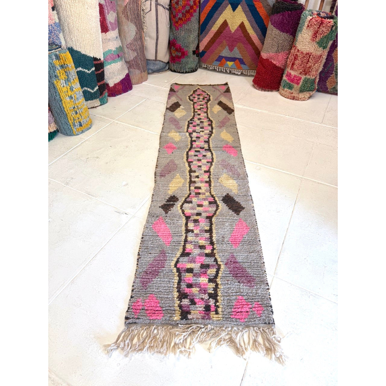 Checkered Moroccan Hallway Runner