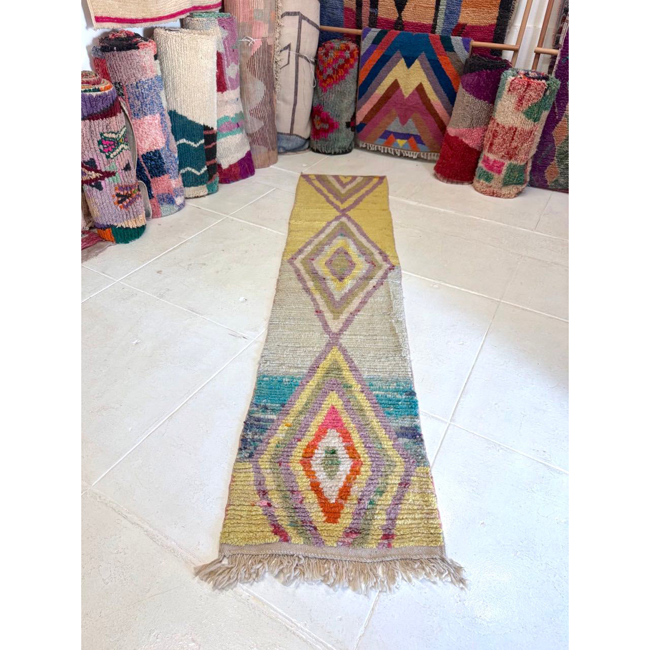 Diamond Moroccan Runner Rug