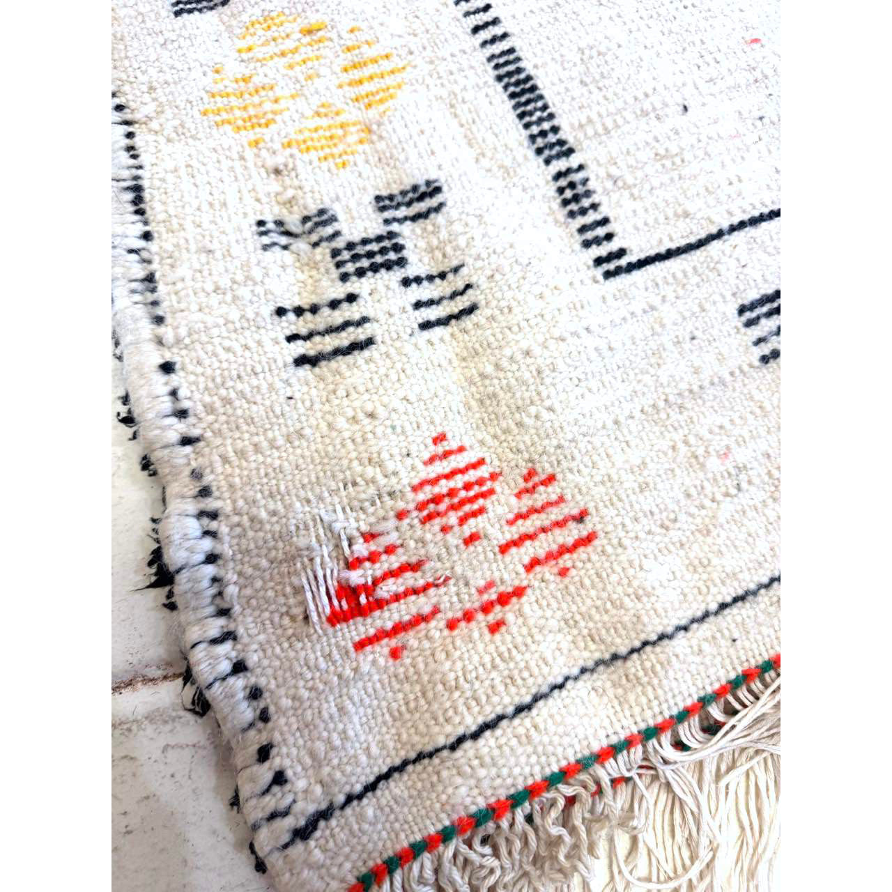 Large White Moroccan Rug