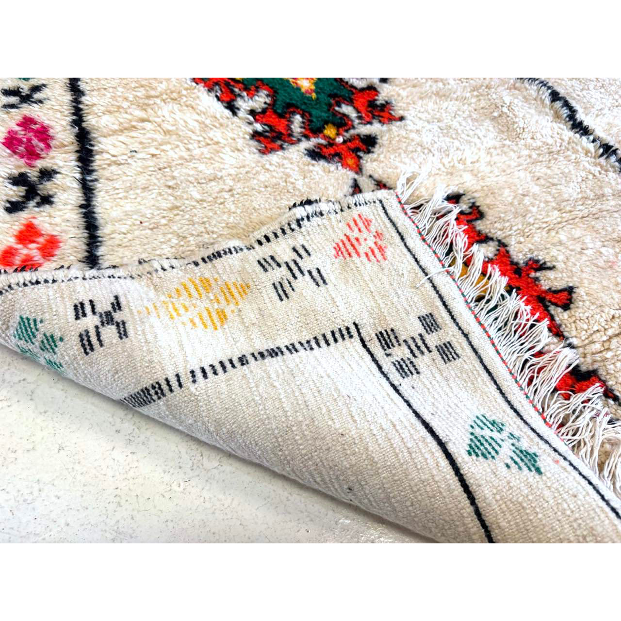 Large White Moroccan Rug