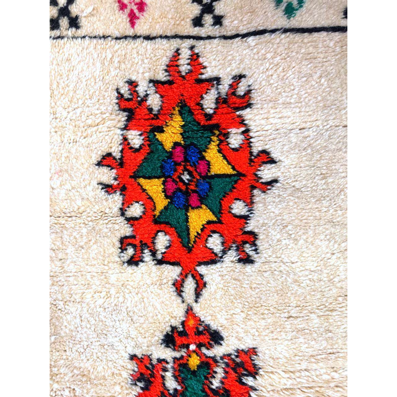 Large White Moroccan Rug