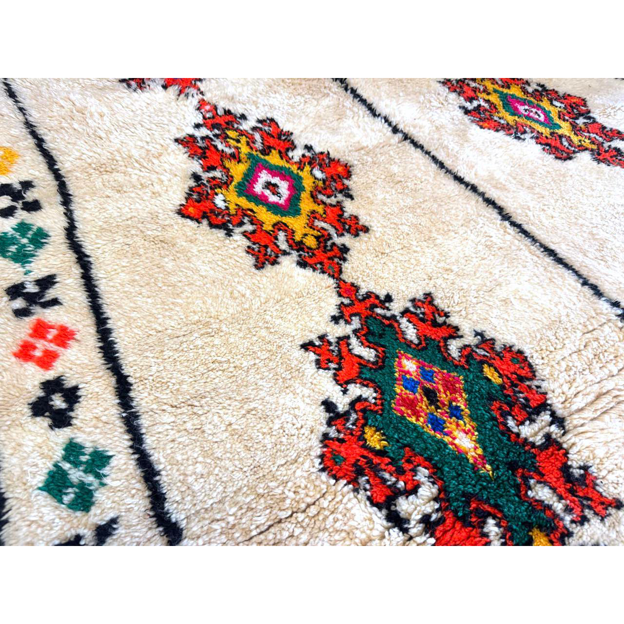 Large White Moroccan Rug
