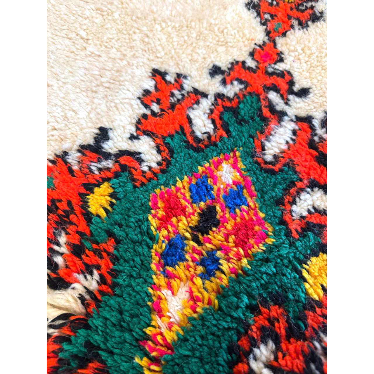 Large White Moroccan Rug