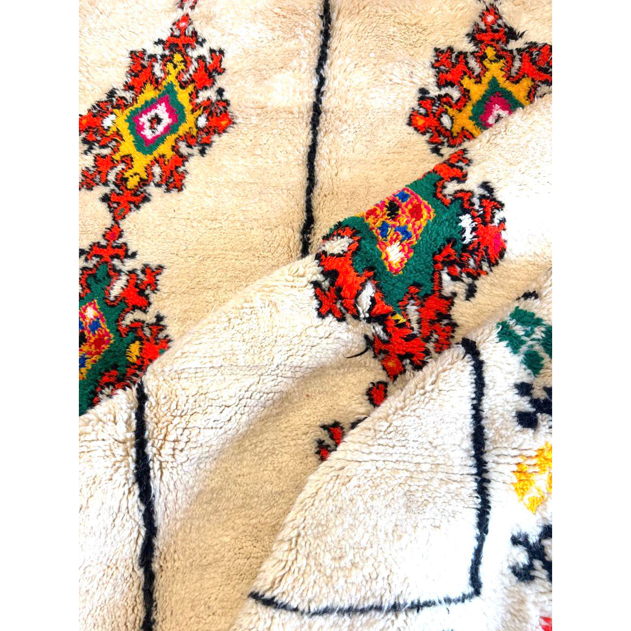 Large White Moroccan Rug